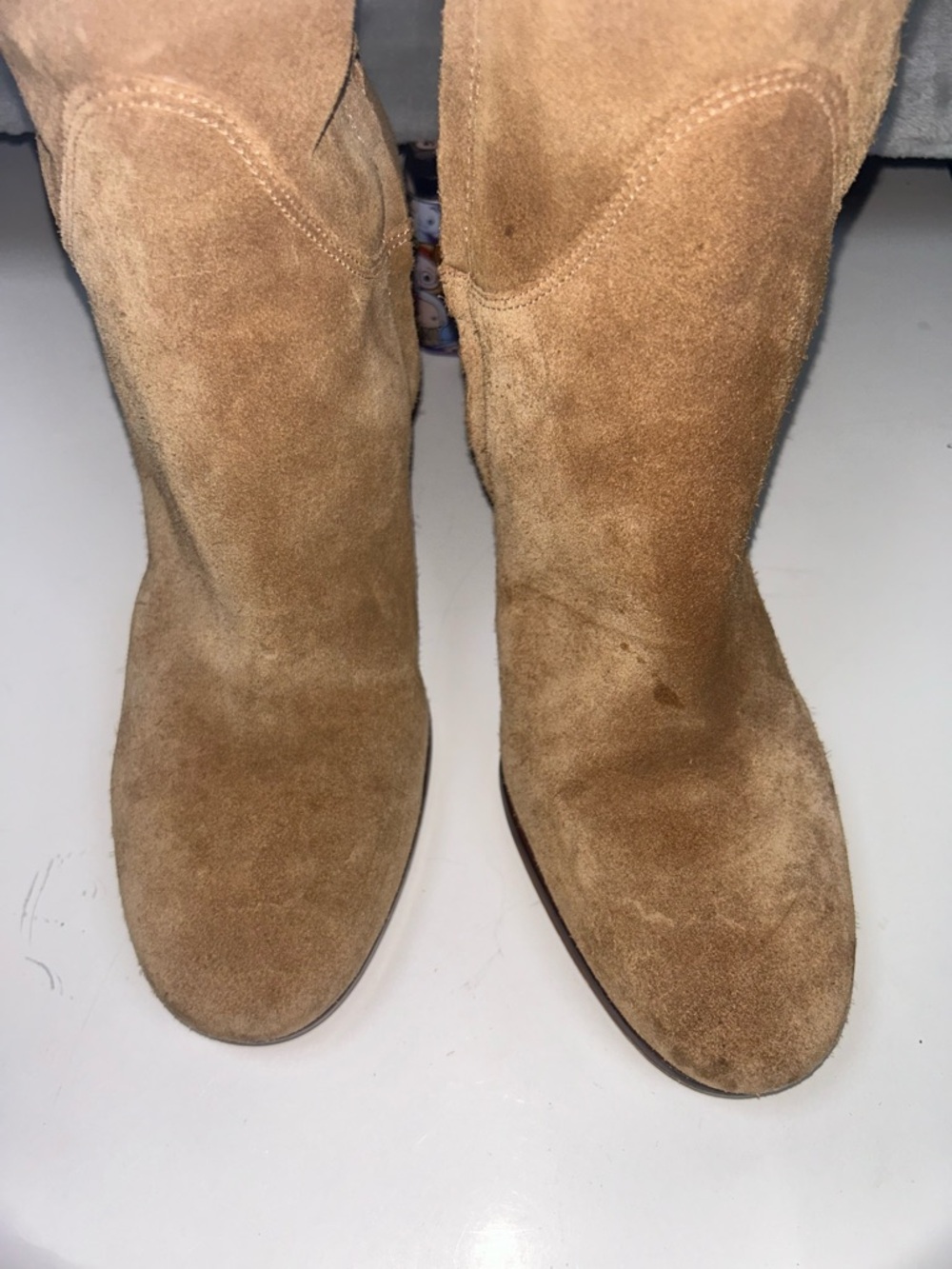Sam Edelman bohemian Camellia Over-the-Knee Suede Boot in Cognac Tan - Picture 7 of 16
